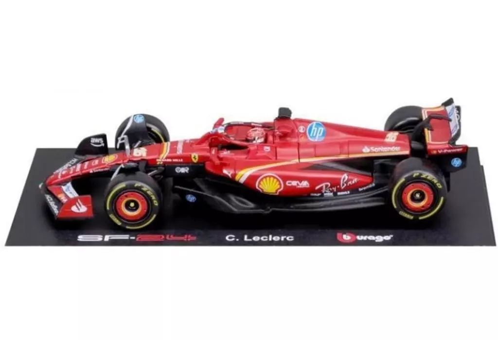 ミニカー 1|18 フェラーリ SF-24 2025 16 C.ルクレール ドライバー付 18-16821L16