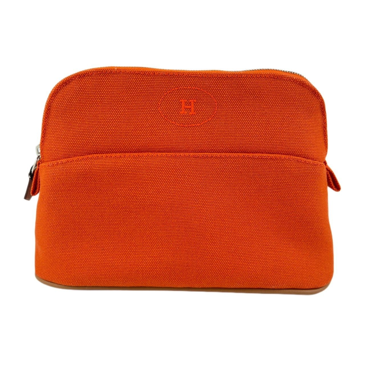 ♥ Hermès エルメス Trousse Bolide mini ボリードポーチ ミニ 綿 Orange feu オレンジフー