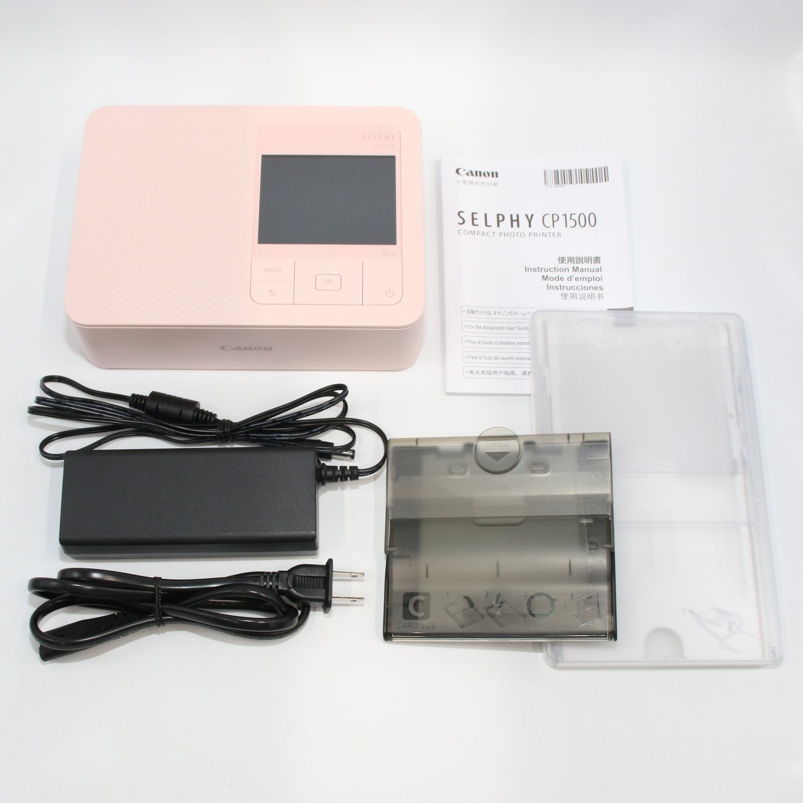 CANON キヤノン ミニフォトプリンター SELPHY CP1500 selphy-cp1500-pk ピンク 非常に良い A