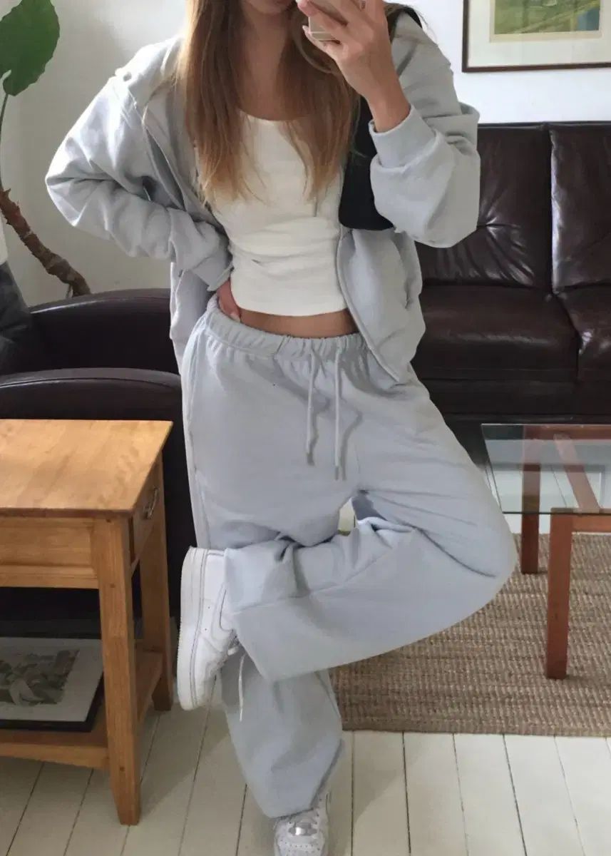 レイヤー シグネチャー ジップアップパーカー フード付き ジョガー セット