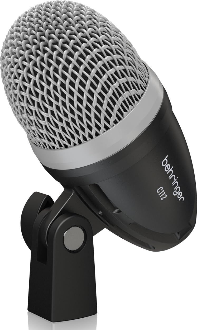 ベリンガー Behringer バスドラム用ダイナミックマイクロホン ラージダイアフラム スーパーカーディオイド特性 堅牢な金属製ダイキャスト筐体 5|8＂マイクスタンド変換アダプター付属 C112