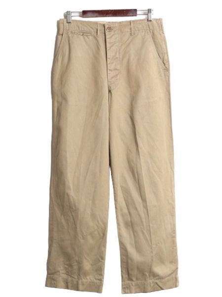 実物　50s チノパン　美品　us army 米軍　アメリカ軍　45カーキ Vintage】アメリカ軍のチノパン 45 khaki？43 khaki？41 khaki