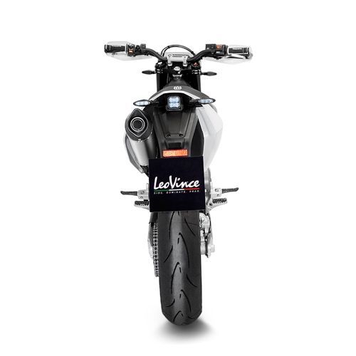 LEOVINCE LV ONE EVO HUSQVARNA 701 Supermoto/enduro/lr 21-22 Ref:14367ek Stainless Steel&carbon 認証マフラー 銀 Homologated