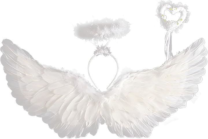 ハロウィン天使エンジェル天使の羽コスプレ3点S仮装キッズ子供 輪っか翼ステッキ白 ZERONOWA 天使の羽 エンジェル 天使の翼 天使の輪 ステッキ コスプレ