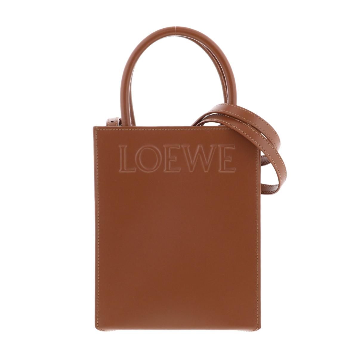 LOEWE ロエベ ｽﾀﾝﾀﾞｰﾄﾞ A5 ﾄｰﾄ バッグ トートバッグ ﾀﾝ ﾌﾞﾗｳﾝ Brown A933S30X01 used A