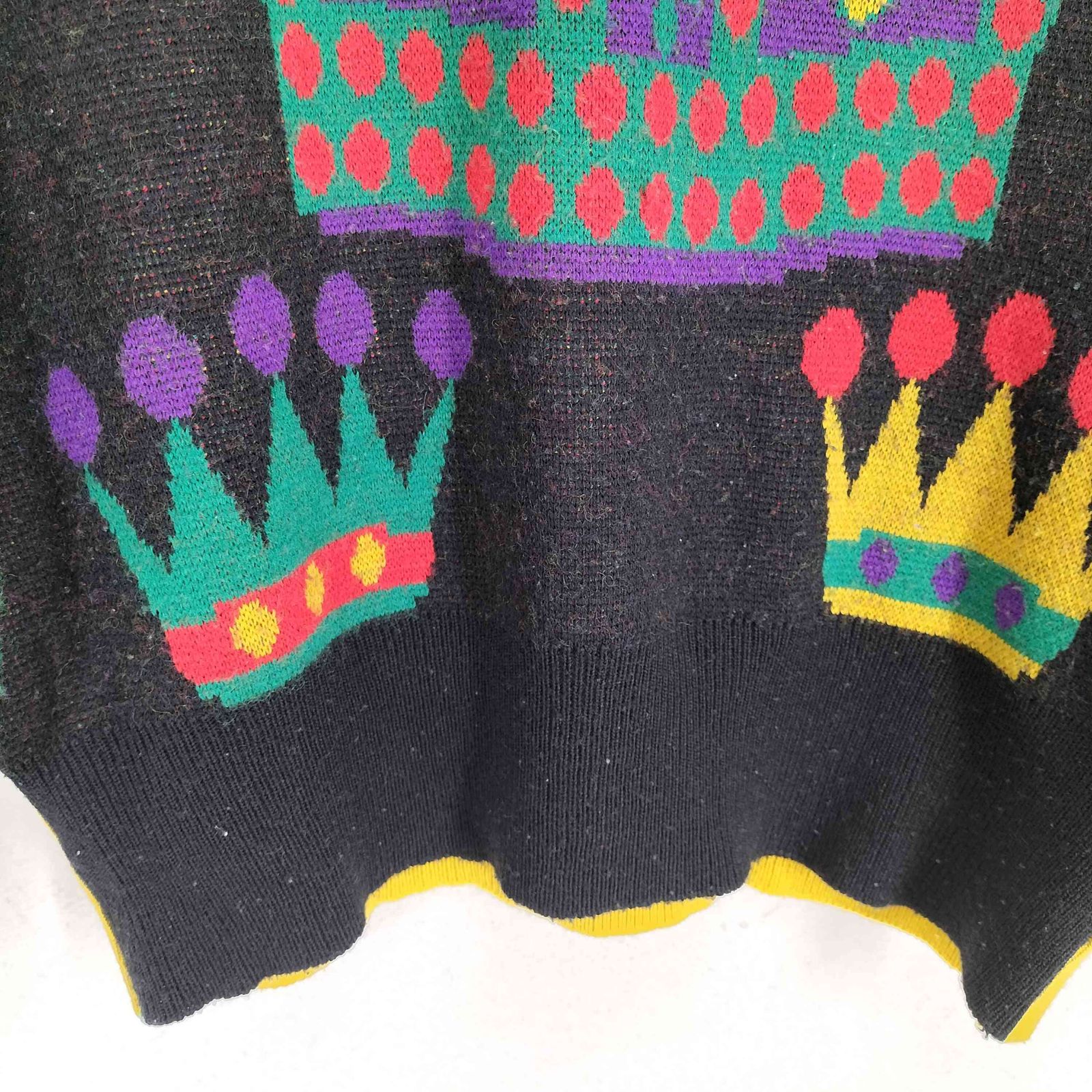 ユーズドフルギ USED古着 GIANNI VERSANI 総柄ニット メンズ