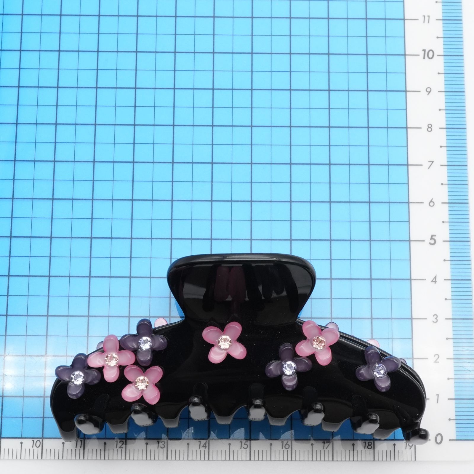 美品 アレクサンドルドゥパリ フラワー ブラック クリップ/25