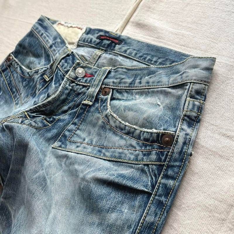 denim archive flare 00s 鬼ヒゲ - way 平成 メルカリ blue y2k フレア 
