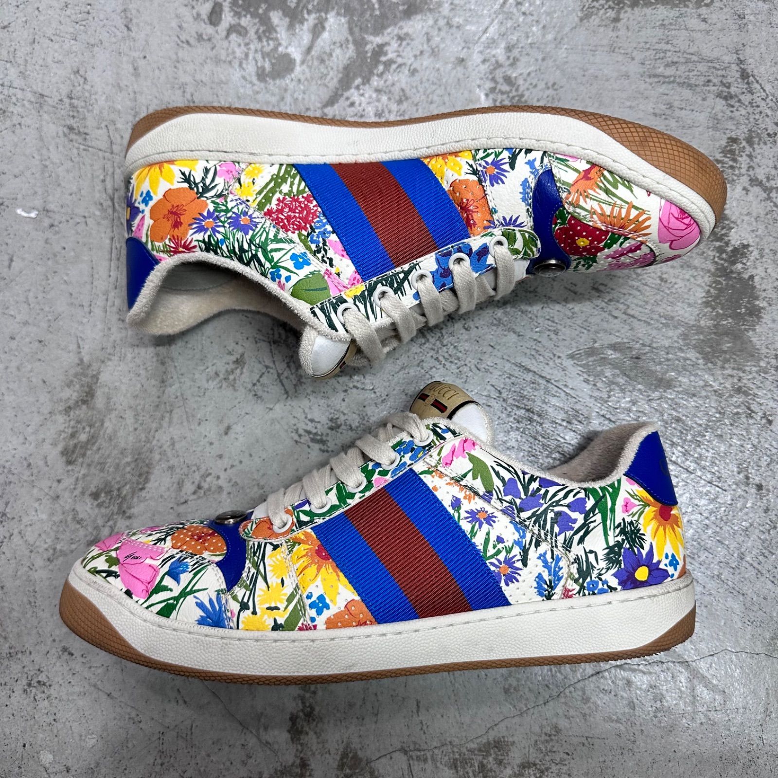 参考上代99000円 GUCCI KEN SCOTT スクリーナー 花柄 レザー