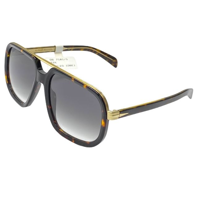 デイヴィッド ベッカム DB 7101|S 2IK9O 57□18 145 サングラス アイウェア スクエアフレーム ゴールド べっ甲 ロゴ DAVID BECKHAM