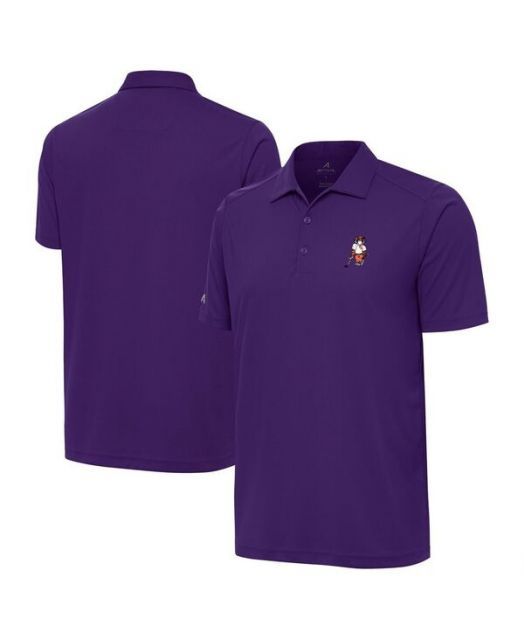 【送料無料】 アンティグア メンズ ポロシャツ トップス Men's Purple Clemson Tigers Golfer Tribute Polo Shirt Purple