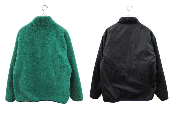 CAL O LINE キャルオーライン REVERSIBLE RECYCLE PILE CARDIGAN CL192-084 リバーシブル パイル カーディガン L グリーン フリース ジャケット アウター