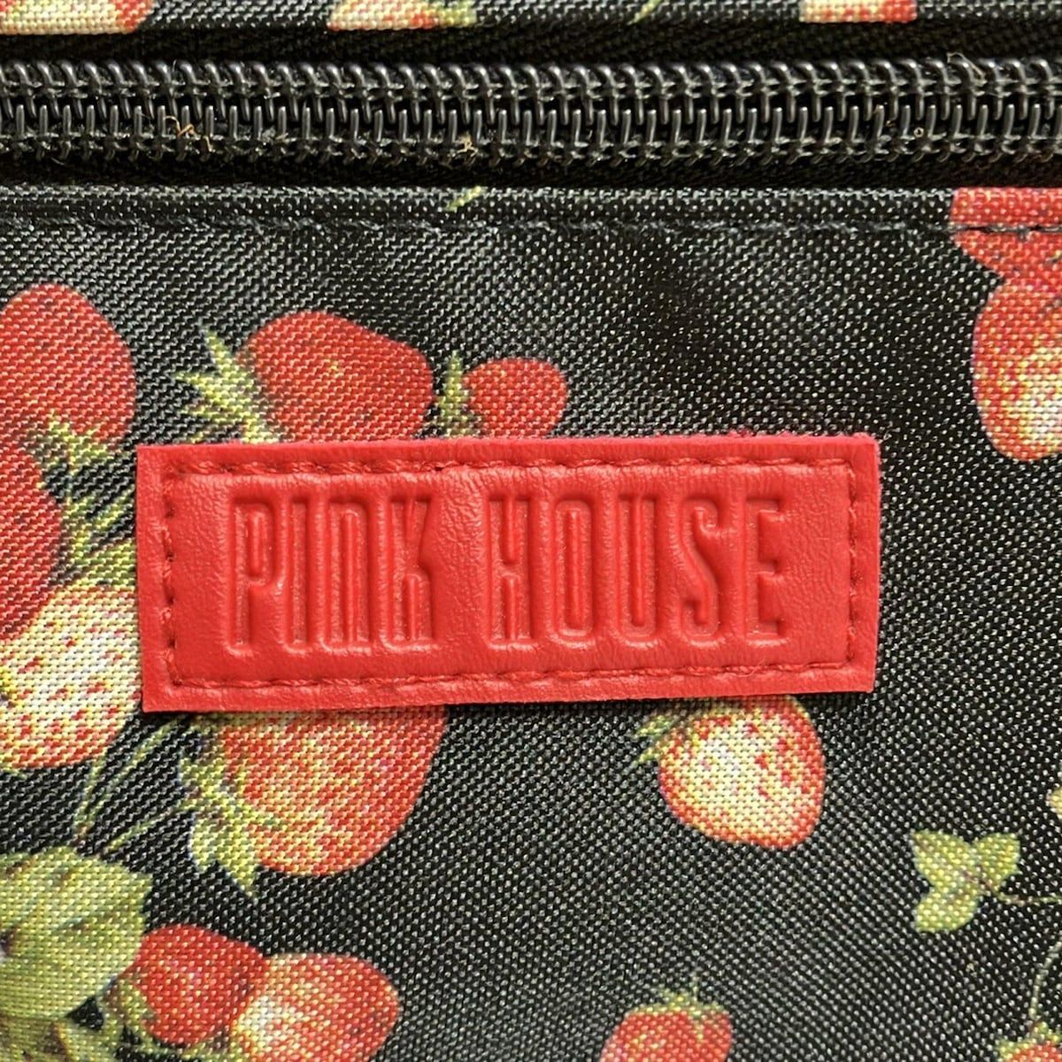PINK HOUSE(ピンクハウス) ショルダーバッグ - 黒×レッド×マルチ