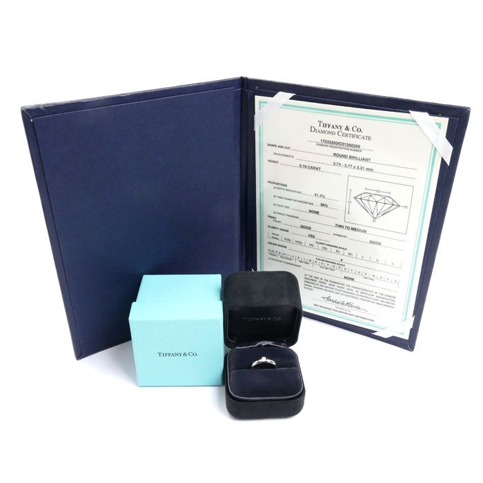 TIFFANY&Co. ティファニー Pt950プラチナ ドッツ 1Pダイヤ リング  