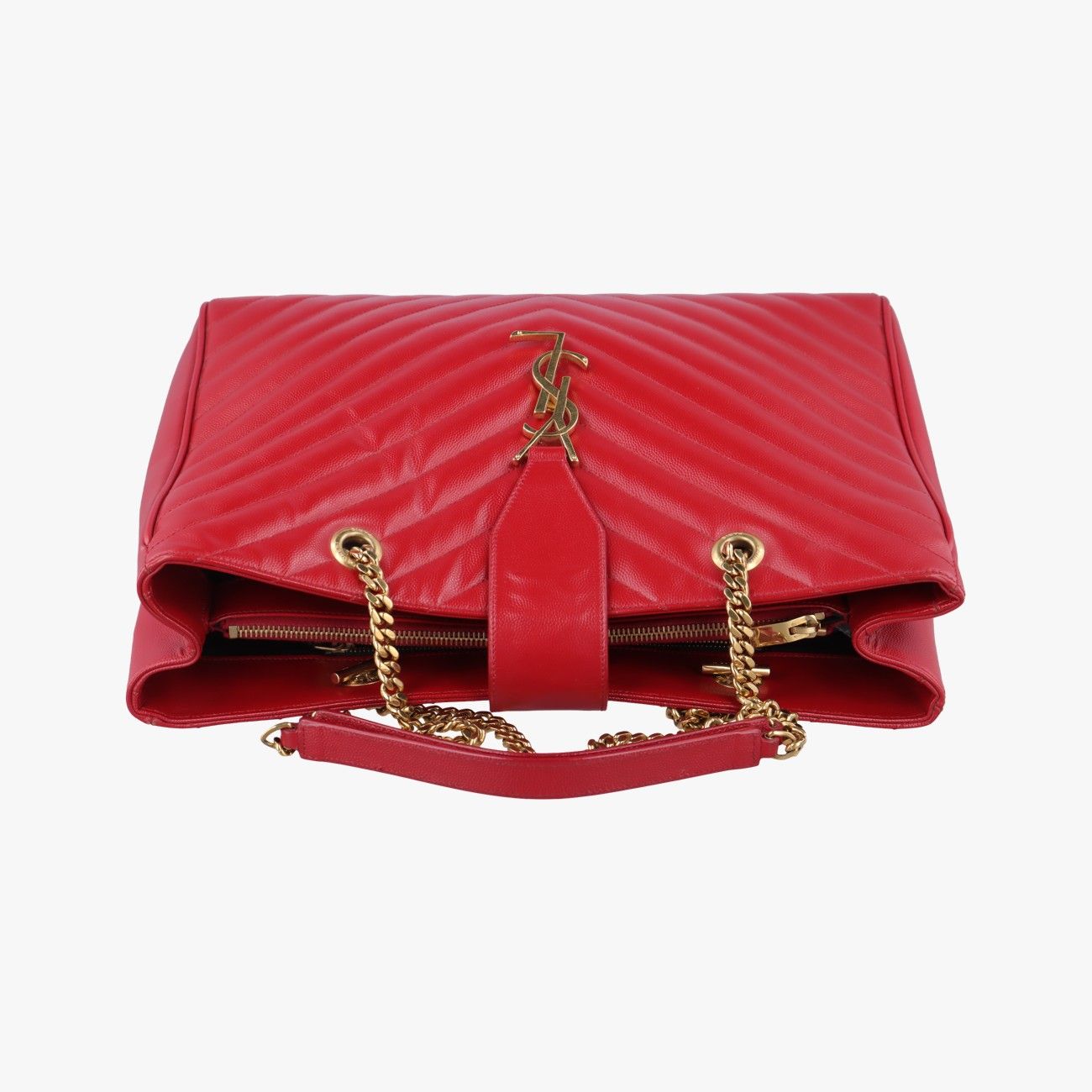 イヴサンローランYves Saint Laurentモノグラム チェーントートバッグレッドレザー342025PMR342025.1213 DECORATOM_COM_BR