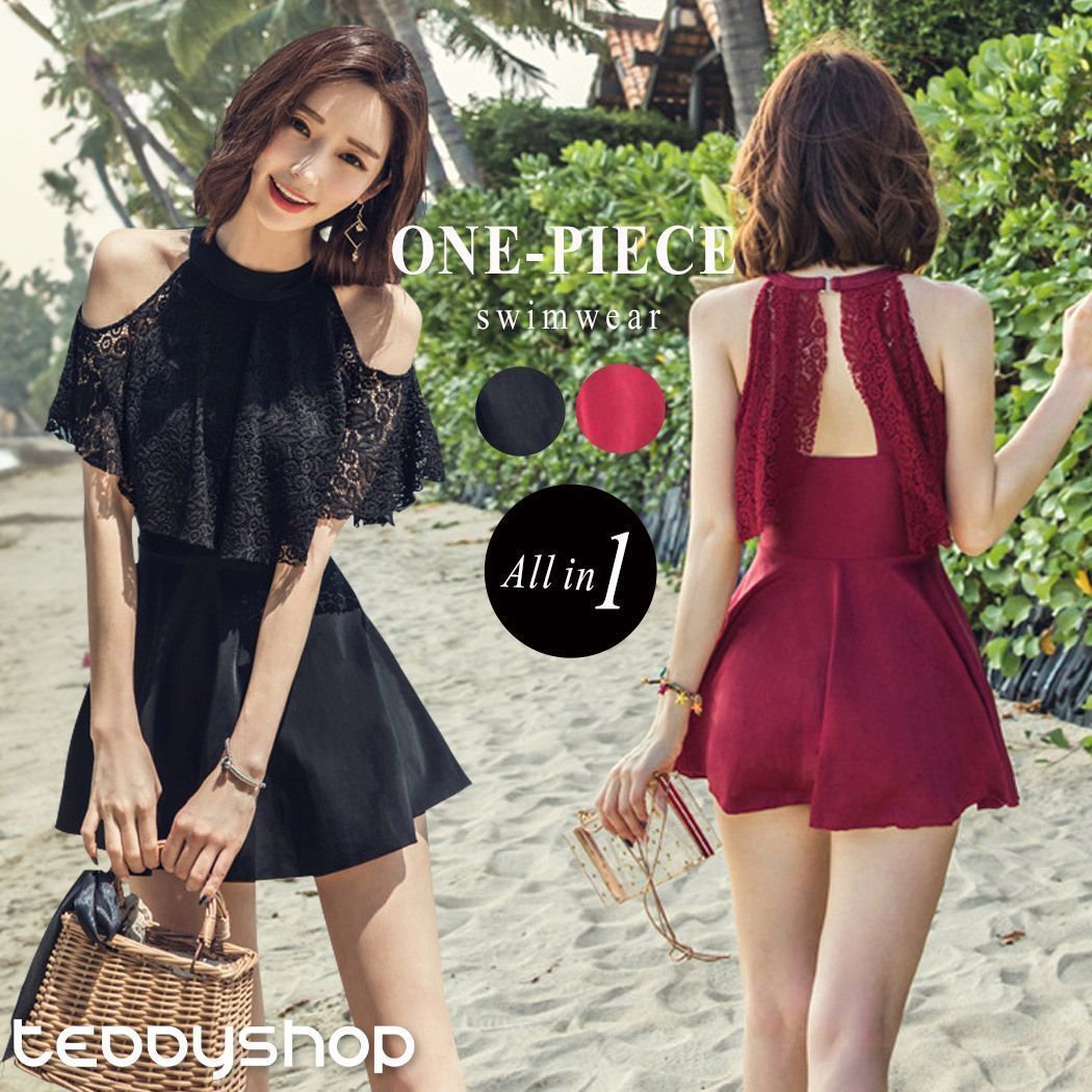 水着即購入OKワンピースママ水着セクシーハイネックレディース