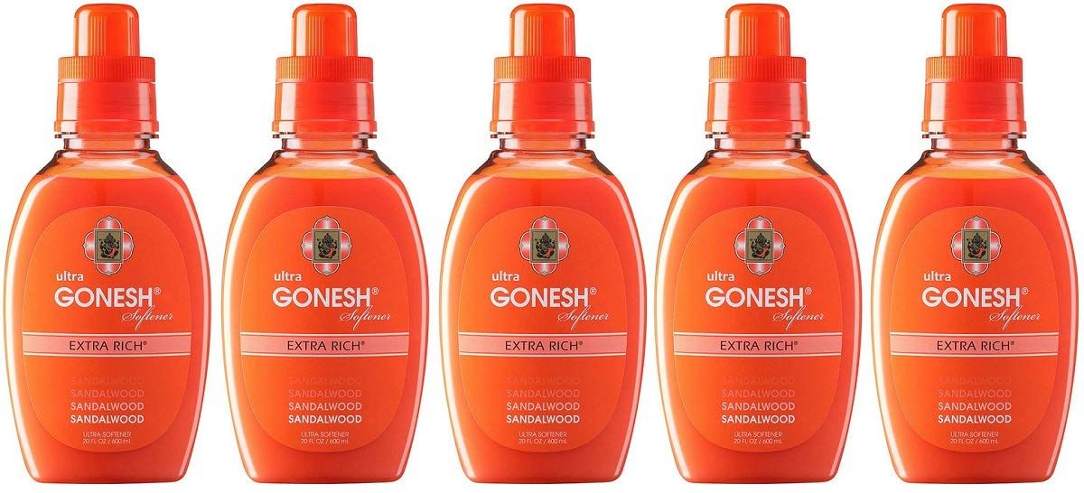 【5個セット】GONESH(ガーネッシュ) 柔軟仕上げ剤 ウルトラソフナー サンダルウッド(白檀の香り) 600ml 