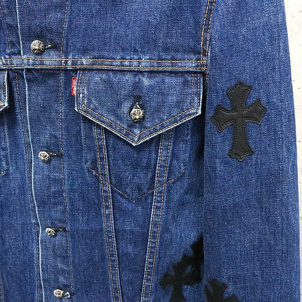 銀座店新品 クロムハーツSALE リーバイスクロスパッチ デニムJK
