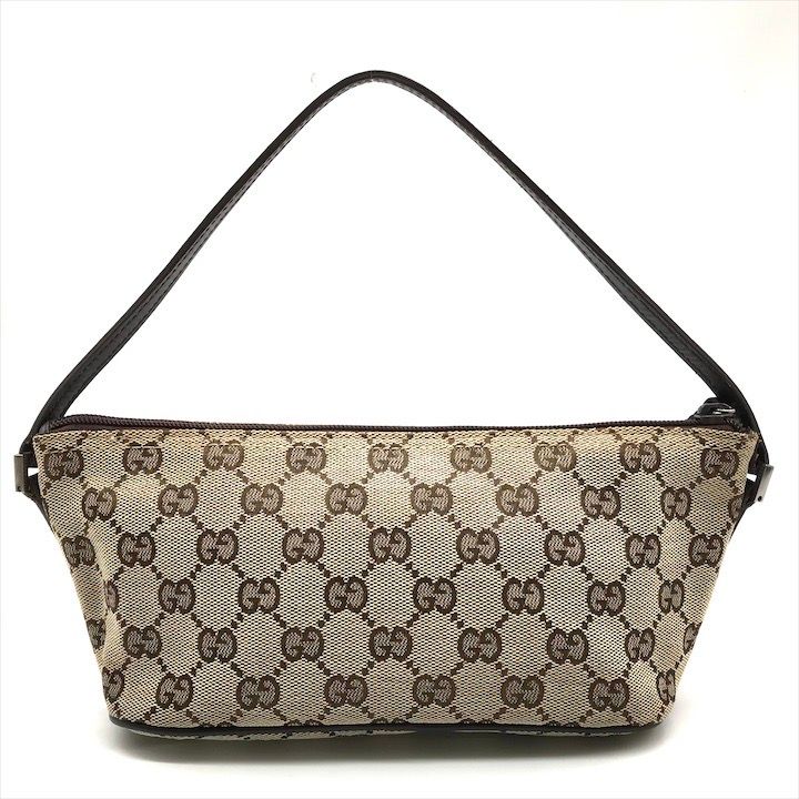 GUCCI グッチ GG キャンバス ハンド バッグ ブラウン レディース a7511  