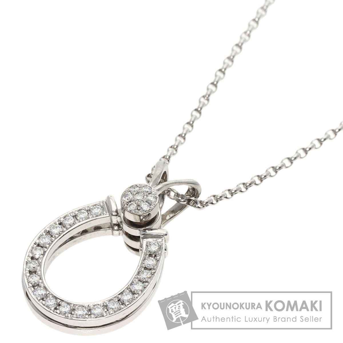 WALTHAM スウィング ダイヤモンド ネックレス K18WG レディースネックレス素材