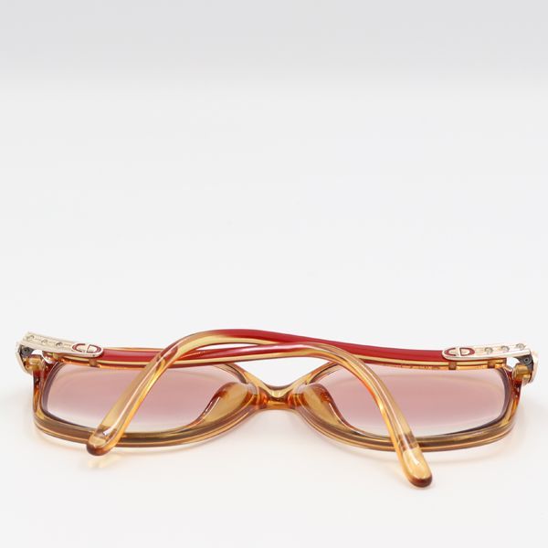 良品 ケース付 クリスチャンディオール 2271A クリアイエロー/レッド