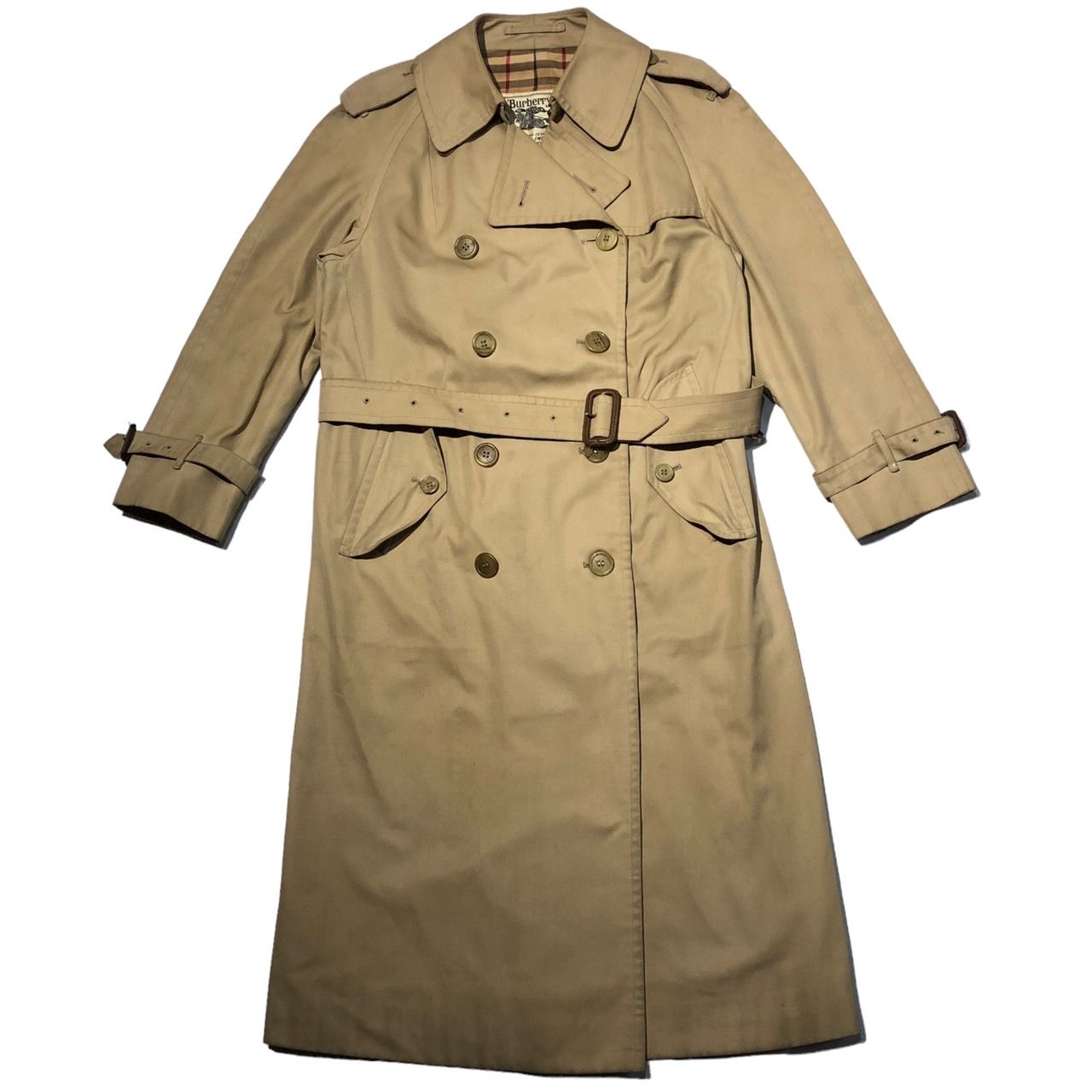 新品タグ付き✨　バーバリー　トレンチコート　メガチェック　ベージュ　40 美品】バーバリー トレンチコート ノバチェック ベルト 大きいサイズ