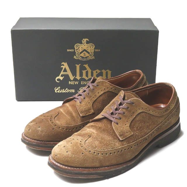 ALDEN スエードウイングチップシューズ 58700 - メルカリ