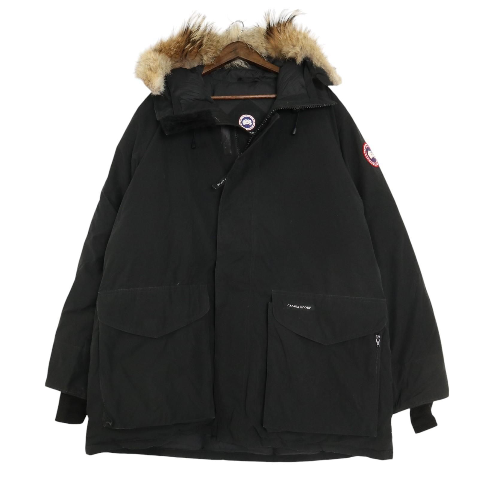 CANADA GOOSE カナダグース ONTARIO PARKA オンタリオパーカー ダウンジャケット ブラック (メンズ XL) 中古 古着 A3193