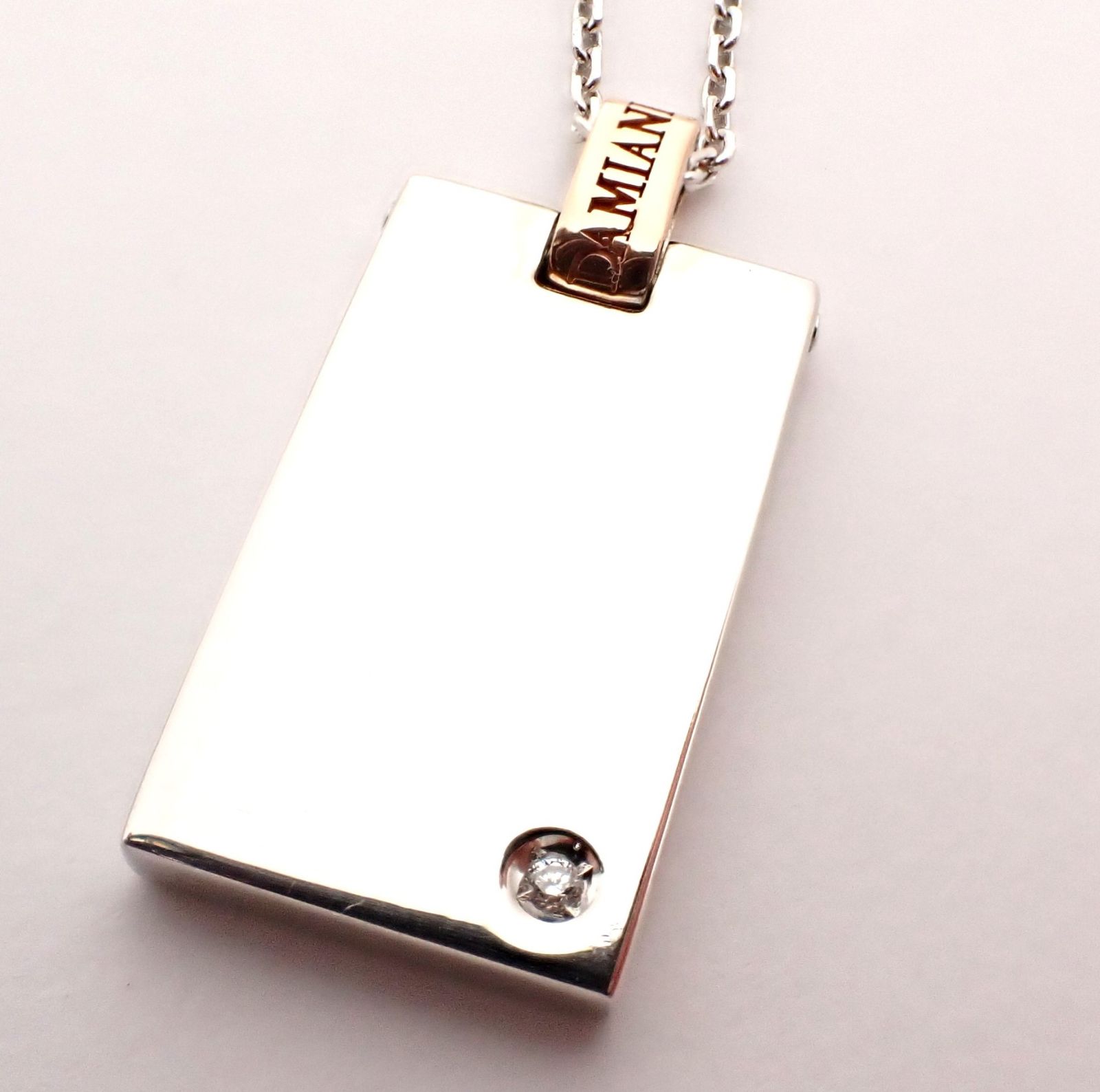 K18WG ダイヤパールネックレス【0.09ct】