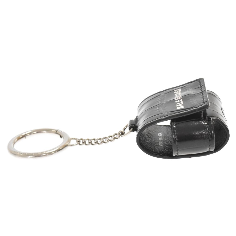 バレンシアガ AirPodsホルダー イヤホンケース レザー 型押し ブラック