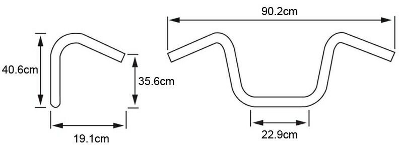 PRIME エイプ ハンドルバー：フラットブラック/16インチ