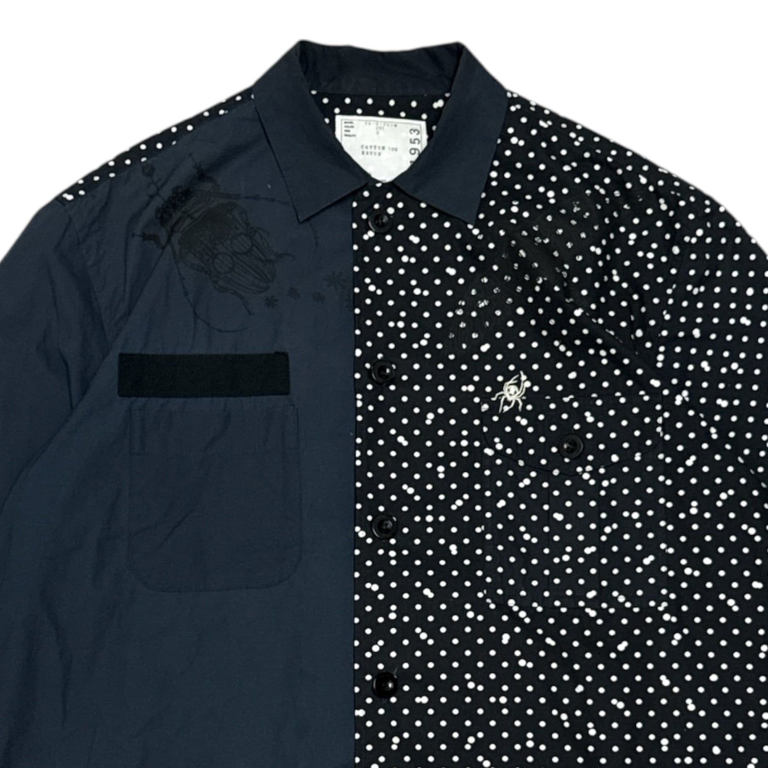 【美品】sacai × Dr.woo 半袖シャツ サイズ2 美品】sacai × Dr.woo 半袖シャツ サイズ2