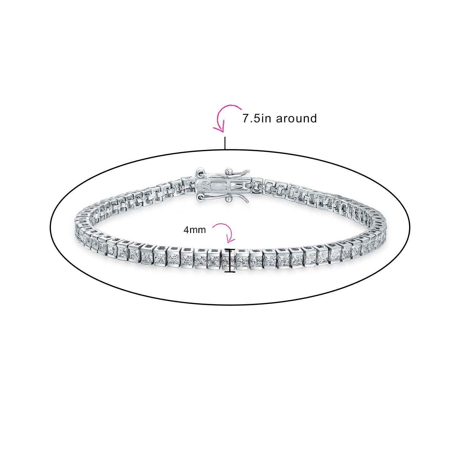 Jewelry CZテニスブレスレット女性のためのプロム.925スターリングシルバーのために