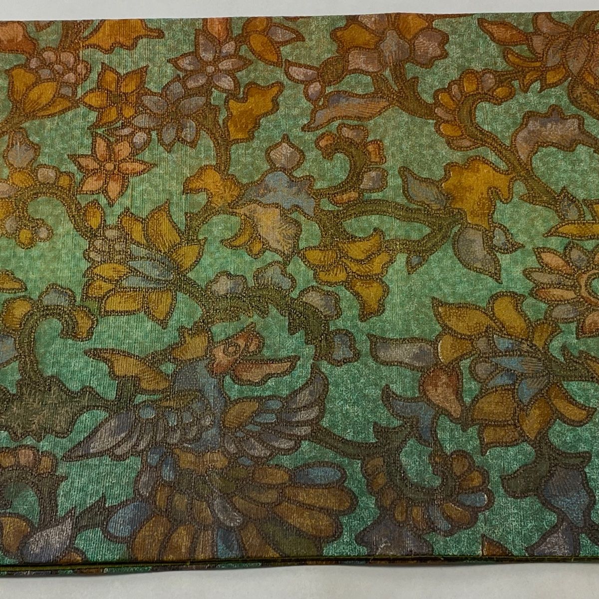 袋帯 美品 秀品 花唐草 金彩 緑 全通 正絹 【中古】 - メルカリ