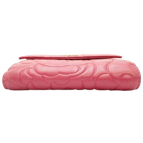 CHANEL(シャネル) カメリア エンボス フラップウォレット コンパクト