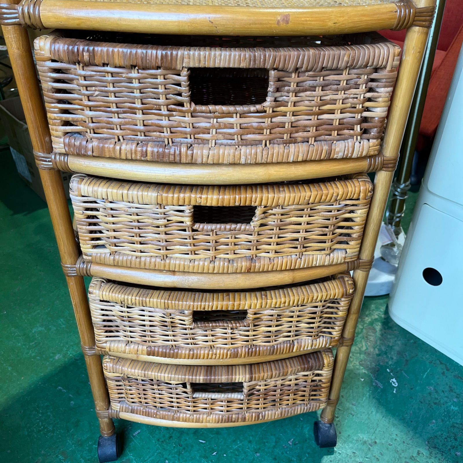 ラタン キャビネット ヴィンテージ ビンテージ 家具 オールド