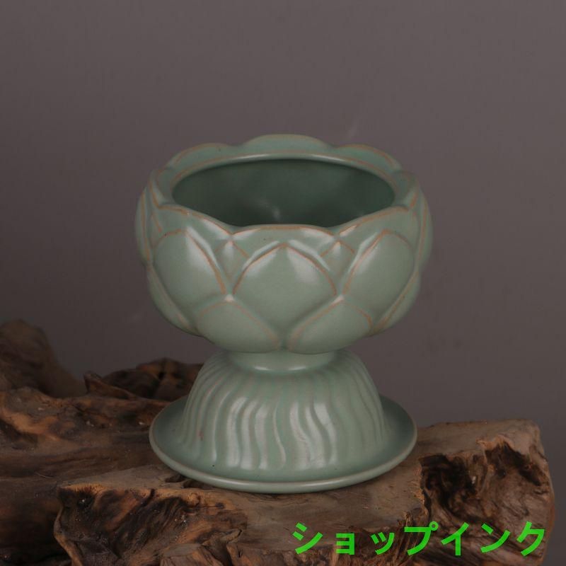汝窯青釉支釘蓮華香炉 茶道具 香道具 工芸品 美術品 置物 汝窯青釉支釘蓮華香炉 茶道具 香道具 工芸品 美術品 置物 - メルカリ