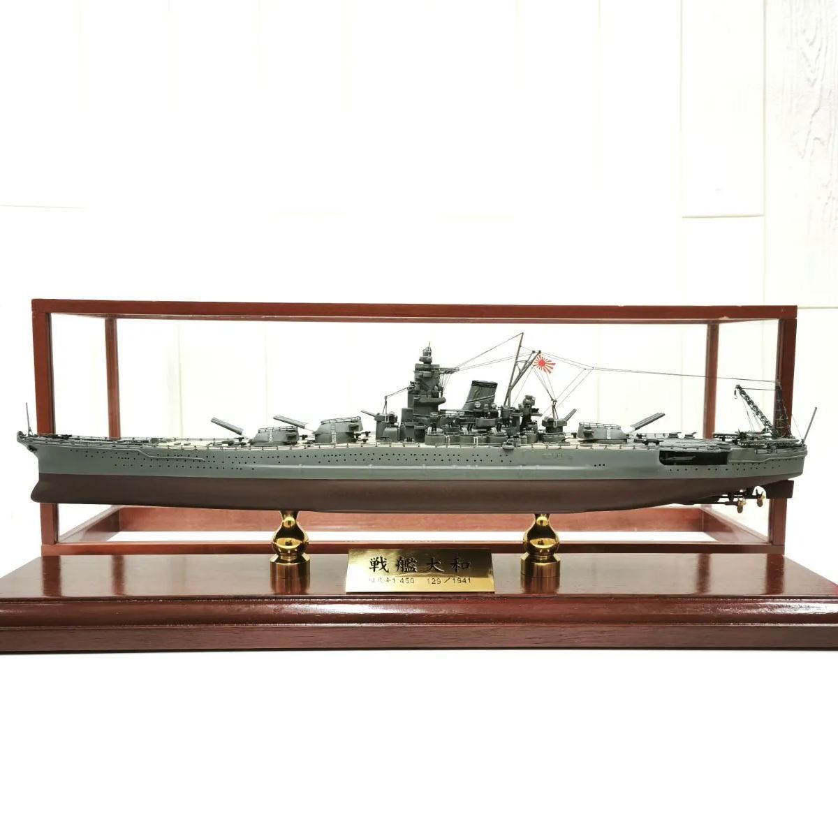 虎様 商品 超 フランクリンミント 大日本帝国海軍 戦艦大和 1|450 決定版木製精密モデル ケース付き 129|1941 SNA 1240916002502EA