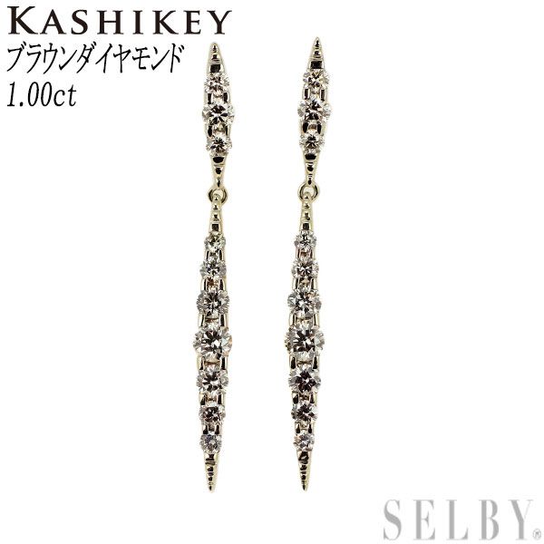 カシケイ K18BG ダイヤモンド ピアス 1.00ct ネイキッド - メルカリ