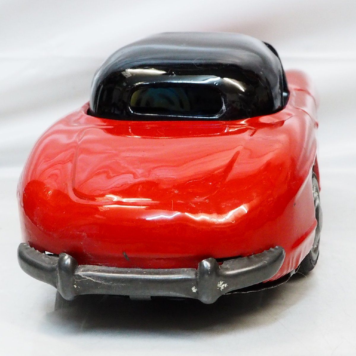 Asahi【Mecedes Benz 300SL ROADSTER メルセデスベンツ ロードスター赤】ブリキtin toy carミニチュア自動車ATC 旭玩具 アサヒ【箱無】0337