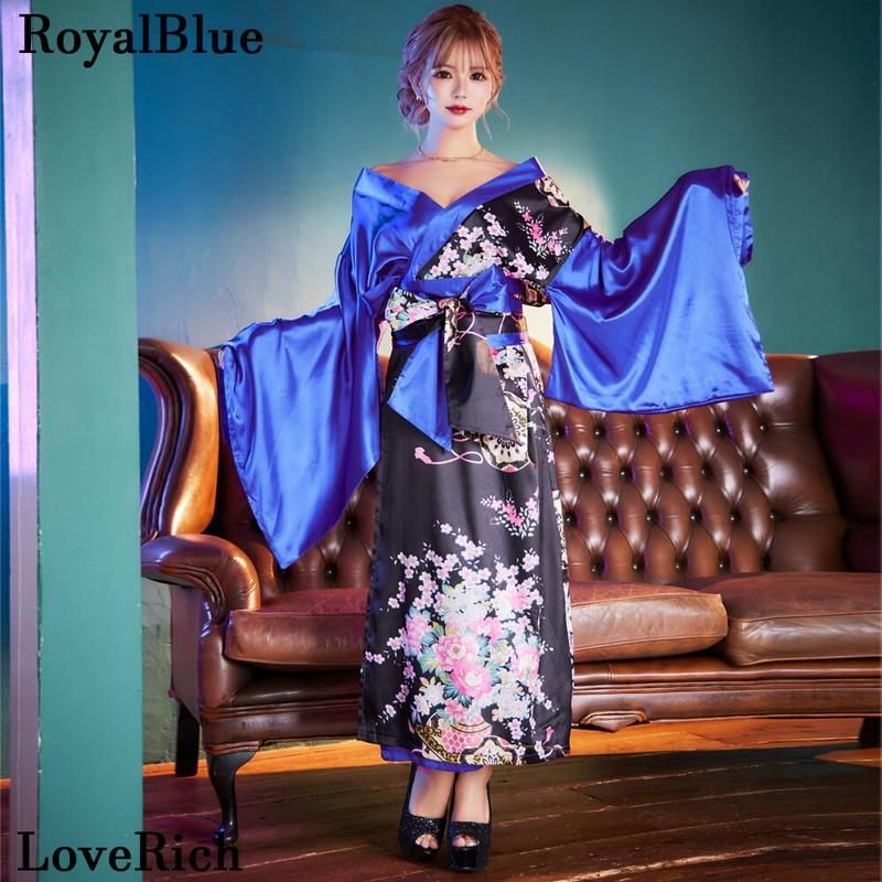 【完売商品】LoveRich ラブリッチ 花魁  花魁着物ドレス 和柄 コスプレ Amazon.co.jp: [LoveRich] ラブリッチ サテン和柄花魁ミニ着物