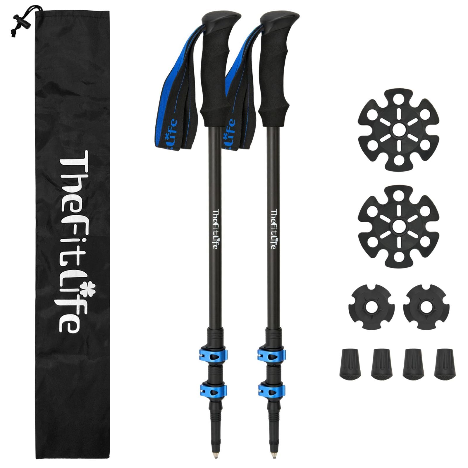 TheFitLife トレッキングポール カーボン 登山 ストック 軽量 57-120cm伸縮 ウォーキングポール ウォーキングステッキ 2本セット  登山杖 登山ポール 山登り ステッキ ハイキングポール 男性 女性 高齢者 メルカリ