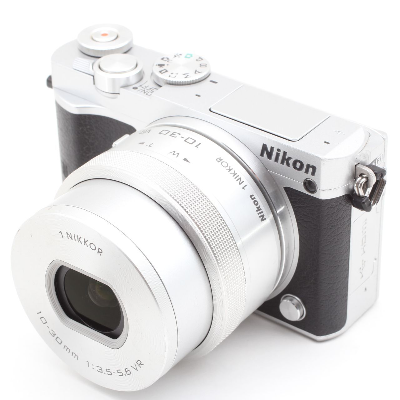 ☆並品☆ NIKON ニコン 1 J5 シルバー/ 1NIKKOR 10-30mm F3.5-5.6 VR