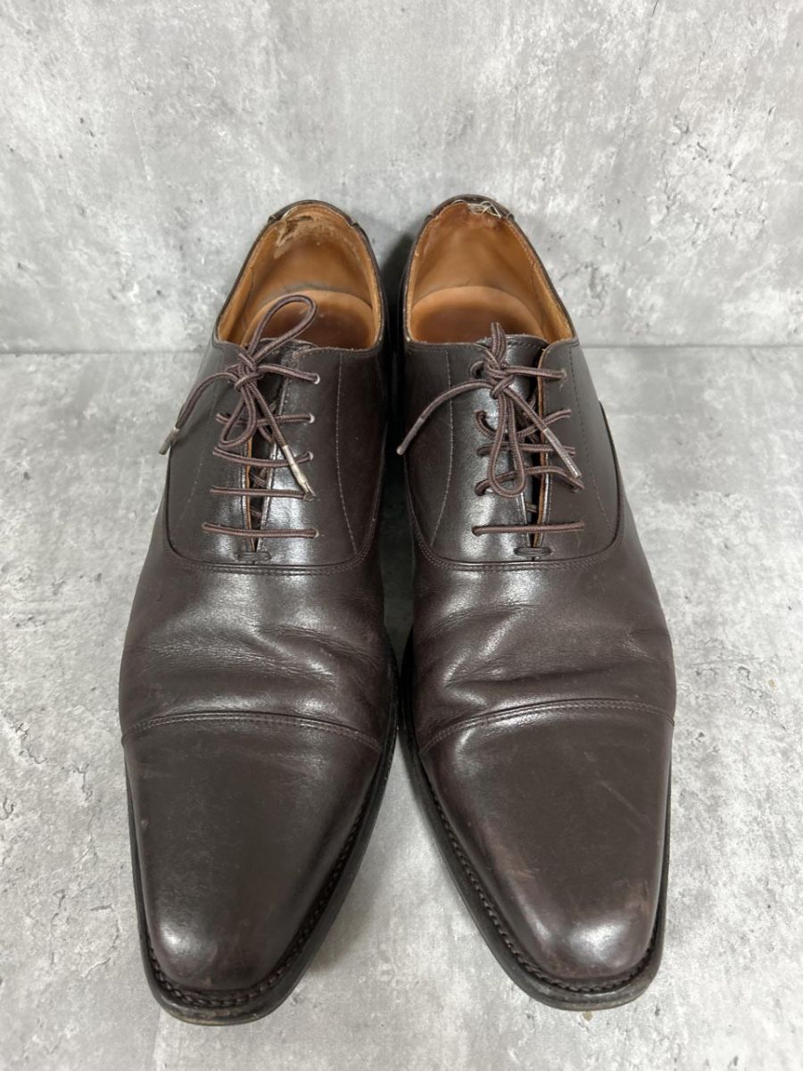 SCOTCH GRAIN スコッチグレイン ビジネス オフィスカジュアル ドレス シューズ size25.5|茶 ◎メンズ