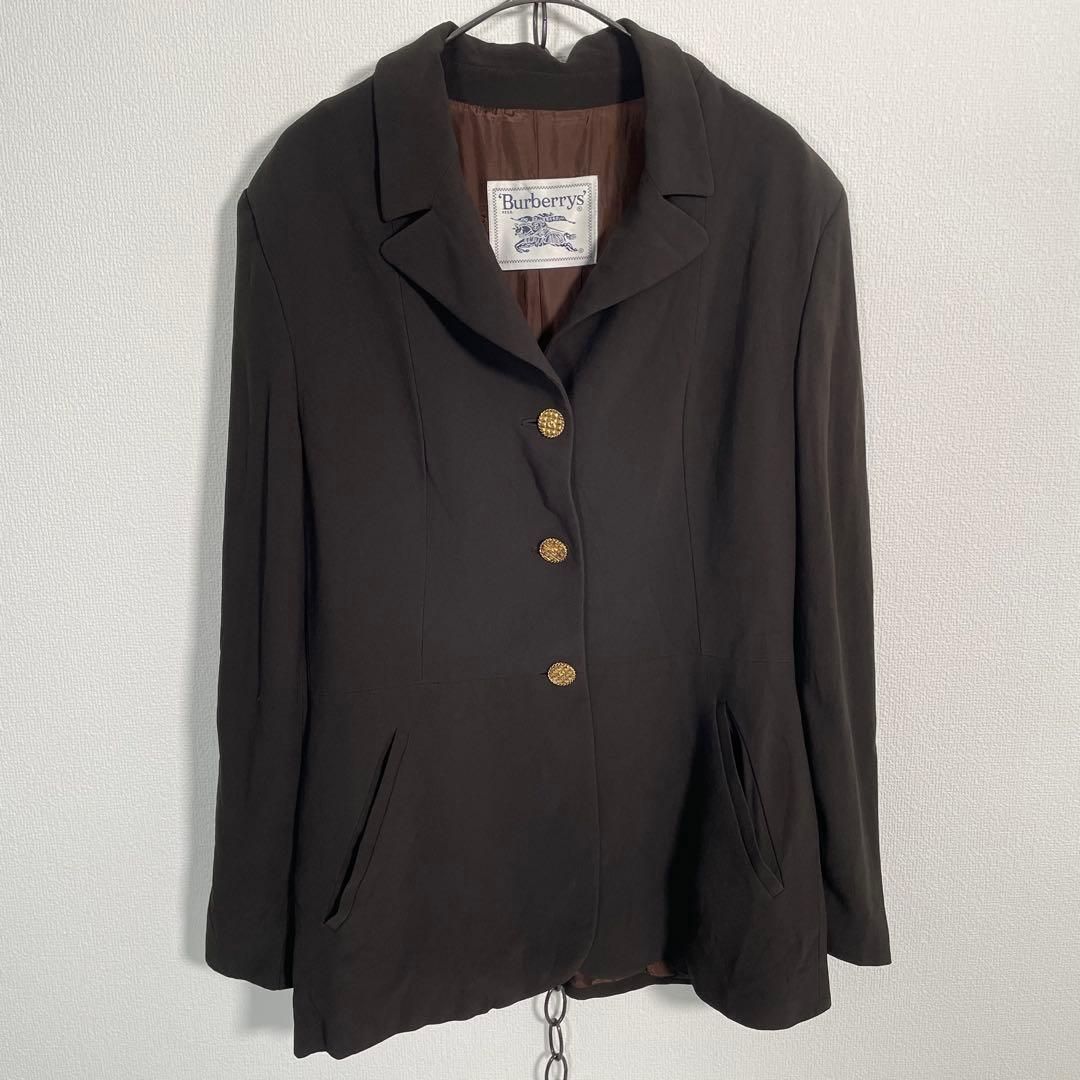 England 80s 90s Vintage ヴィンテージ Burberrys テーラードジャケット 金ボタン Mサイズ程度