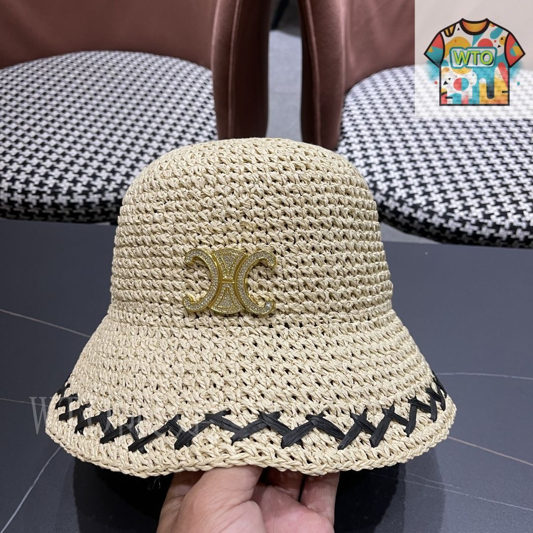 今日特価】CELINE クリスタル ラフィアハット - メルカリ