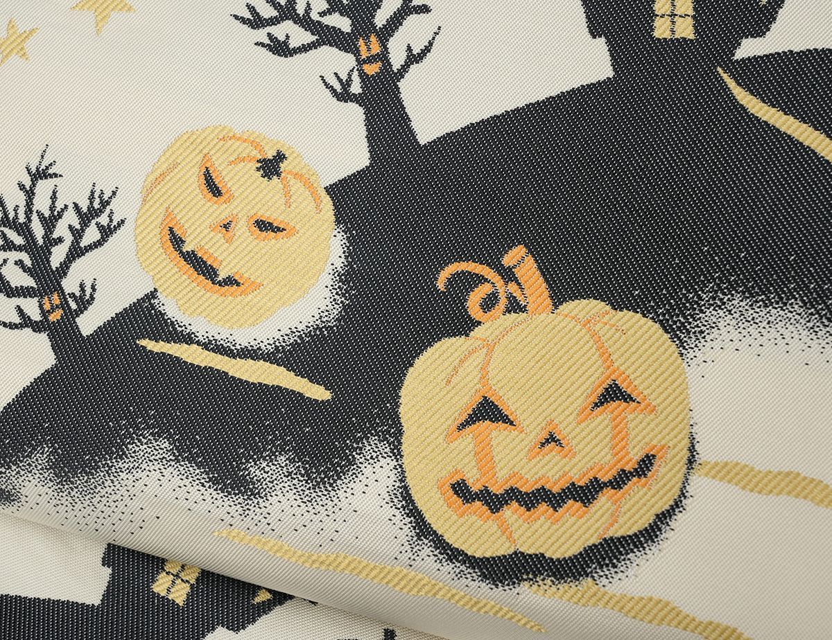 新品仕立済 西陣織 九寸名古屋帯 ハロウィン ジャックオランタン