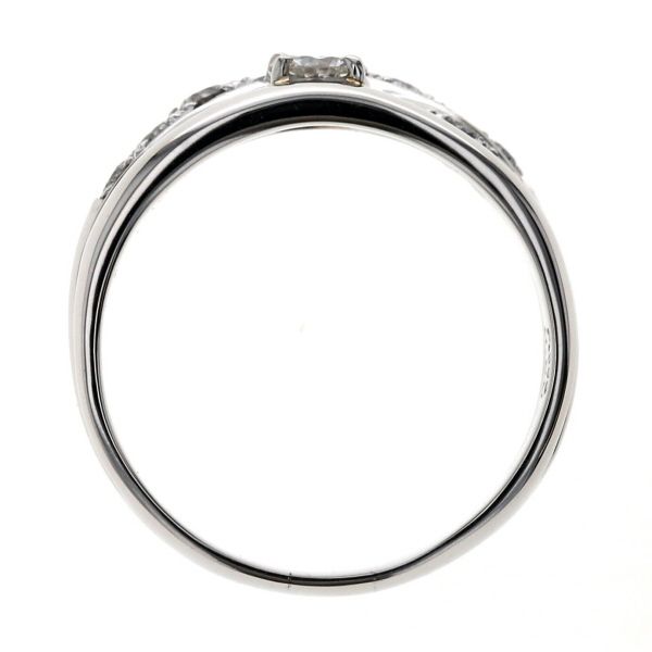 Pt900 プラチナ リング ダイヤモンド 0.90ct クロスライン