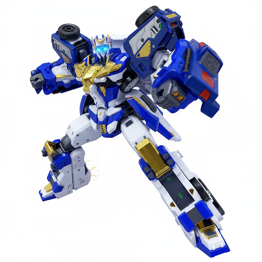 メタルカードッボS ブルーコップトリニティ 3体合体 ロボット トイ