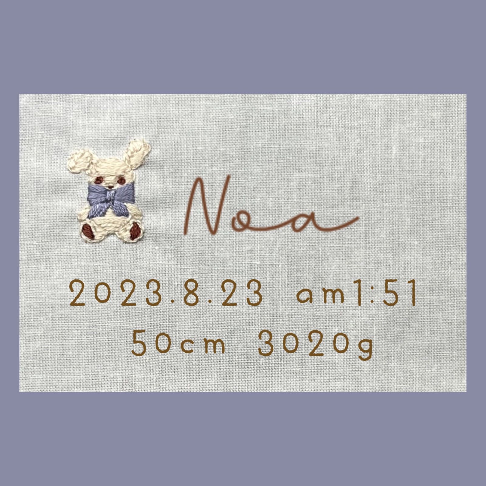 バースボード 刺繍命名書 ネームボード 名入れ オーダー バースデー 